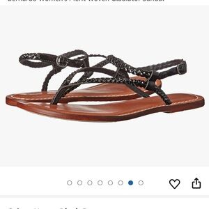 Women’s‎ Bernardo Merit Italian Leather Sandals 8.5 Black Patent